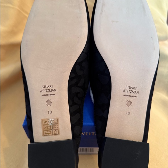 Stuart Weitzman Black Patterned Mules Worn Once - Picture 3 of 4